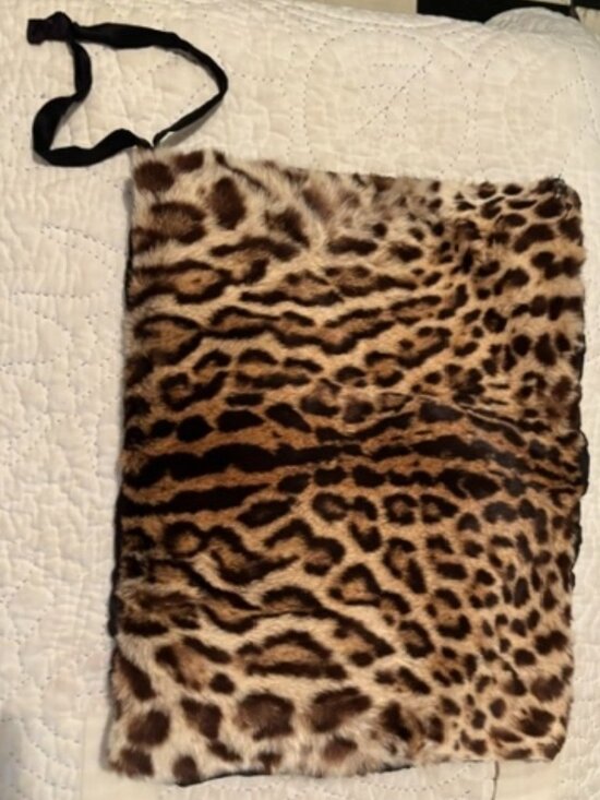 Hat Vintage- Flapper Leopard Cheetah Spotted Animal Print Real Fur Hand Muff main image 8